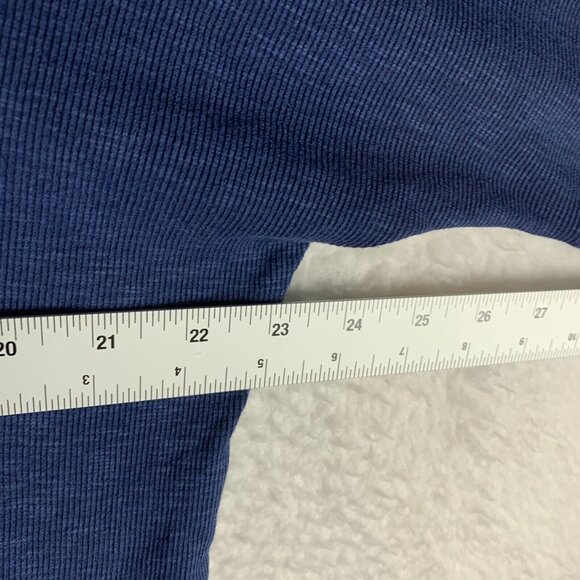 Life is Good Thermal Top Womens Large Blue Cotton Feather Print Relaxed Fit 9619 - Picture 4 of 7